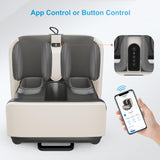 COMFIER 2-in-1 Shiatsu Foot Massager&Foot Rest,FSA HSA Eligible Foot and Calf Massager with APP Control,Heated Feet Massager for Foot Pain Relief,Gifts for Men Women