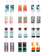 KAERUN 12 Pairs Anime Hanafuda Earrings Set-Tanjiro Earrings Anime Demon Slayer Cosplay Fashion Accessories Double-sided Acrylic Resin Drop Earring for Friends Halloween Birthday Mothers Day Gifts