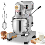 VEVOR Commercial Food Mixer 10Qt, Commercial Mixer with 3 Adjustable Speeds, 550W Dough Mixer,Commercial Stand Mixer with Stainless Steel Bowl