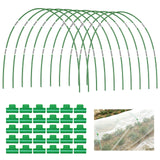 50 PCS Rust-Free Garden Hoops for Raised Beds With Garden Netting Clips