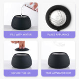 Zima Dental Pod | Jet Black | Ultrasonic Retainer Cleaner Machine | Aligner, Nightguard, Mouth Guard, Denture Cleaner | Oral Dental Care FSA HSA Approved