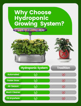 LETPOT LPH-SE Hydroponics Growing System, 12 Pods Smart Herb Garden Kit Indoor, Indoor Garden, APP & WiFi Controlled, with 24W Growing LED, 5.5L Water Tank, Pump System, Automatic Timer