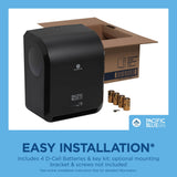 Pacific Blue Ultra 8" High-Capacity Automated Touchless Paper Towel Dispenser by GP PRO (Georgia-Pacific); Black; 59590; 12.9" W x 9" D x 16" H; 1 Dispenser