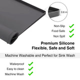 1 PACK SEIRI Washer and Dryer Topper, 26" x 18" Silicone Top Protector Mat for Slant Top Surface Cover and Top Load Washing Machine Laundry Room Non-Slip Waterproof Dryer Cover Medium (Light Gray)