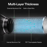 VIVOSUN 4'' Flexible Aluminum Duct, 25 FT Long Heavy-Duty Multi-Layer Air Hose for HVAC Ventilation, Dryer Vent Hose for Grow Tents and Duct Fan Systems, 2 Clamps Included
