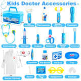 Doctor Kit for Toddlers 3-5 Dress Up Toys for 2 3 4 Year Old Girls Pretend Kids Doctor Play Set with Doctor Costume Toy Stethoscope for 2 3 4 5 6 Year Old Girls Boys Christmas Birthday Gifts