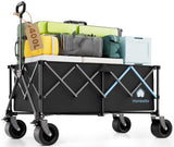 48" XL Collapsible Wagon Cart, 560 lbs Capacity Heavy Duty Folding Wagon with 7" All-Terrain Wheels, Foldable Utility Wagon for Camping, Garden, Shopping, Sports & Moving