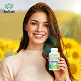 Mood Support Supplement - Daily Herbal Happiness, Energy and Focus Formula with Saffron, Omega 3 Fatty Acids, Turmeric, Rhodiola Rosea, Probiotics, L-Theanine, Magnesium and Ashwagandha - 60 Capsules