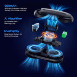 Tosima X1 Window Cleaning Robot, 6400Pa Max Adaptive Suction, Dual Auto-Spray Smart Window Cleaner with Smart Navigation, Remote Control and Triple Safety, Anti-Drop, for All Smooth Surfaces, Black