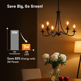 Hompavo Halloween Decorations - LED Flame Light Bulbs (2 Pack), 3W Flickering Fire Bulb, E26 Glass Shell for Halloween Christmas Party Patio Porch Home Indoor & Outdoor Decorations - 4