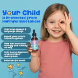 Zeolite Detox for Kids & Adults, Zeolite Liquid Drops with 300mg Chlorella, 200mg Curcumin, Multivitamin and Probiotic for Speech & Brain Health, Immune, Digestive, Energy, Berry Flavor, 60 Servings