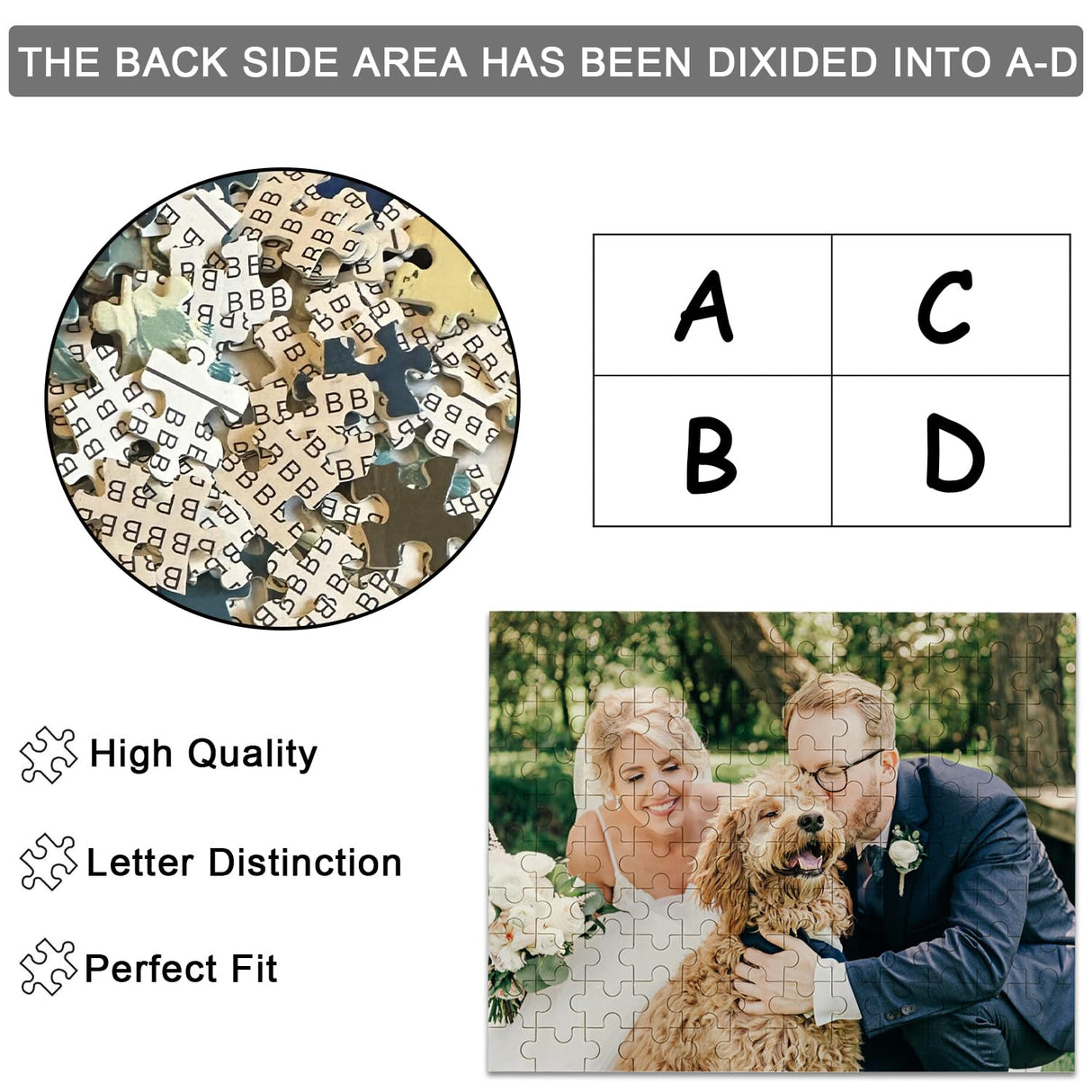 Custom Puzzle, Personalized Puzzle from Photos, Customized Puzzle 120/200/300/500/1000/1500 Pieces for Family, Christmas, Pet, Birthday, Wedding Gift