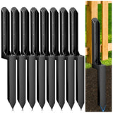 8 Pack Fence Post Repair Kit, Heavy Duty Steel Ground Spike Anchor for Fixing Leaning or Broken 4x4 & 6x6 Wood Posts, No Dig Drive-in Support for Yard, Garden & Fence
