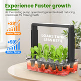 Hopegarden Indoor Garden Hydroponics Growing System: 15 Pods Plant Germination Kit Herb Vegetable Growth Lamp Countertop with LED Grow Light - Hydrophonic Planter Grower Harvest Lettuce