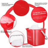 Roshtia 6 Pcs 3 Quart Cleaning Bucket Small Sanitizing Square Bucket Detergent Pail for Home Commercial Restaurant Kitchen Office School(Red, Blue, Green)
