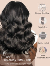 Human Hair Bundles 20 22 24 26 Inch Body Wave Bundles Human Hair 100% Unprocessed Brazilian Quick Weave 4 Bundles deals Human Hair Extensions Natural Black YNiSew