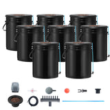 VEVOR DWC Hydroponic System, 5 Gallon 8 Buckets, Deep Water Culture Growing Bucket, Hydroponics Grow Kit with Pump, Air Stone and Water Level Device, for Indoor/Outdoor Leafy Vegetables