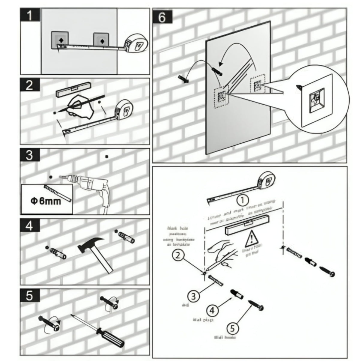 Tula Rectangular Bathroom Mirror | Frameless Bevelled Edge Design | Wall Mounted Portrait or Landscape 600mm x 450mm