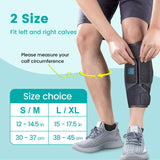 iDonua Calf Brace Compression for Torn Calf Muscle fit Men & Women, Innovative 2 Layer Elastic Calf Support Bandage for Legs adds Extra Pressure for Strain, Swelling, Cramps, Varicose Vein -L/XL