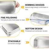 VOISEN 2 Pack Hotel Pans, 2.5" Deep, Anti-Jamming, Commercial Stainless Steel Steam Table & Catering Food Pans