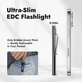 WARSUN T7 Rechargeable EDC Flashlight 2 Pack, Slim Pocket Flashlight with USB-C Charging, Clip & Magnetic Base, Lightweight Portable LED Work Light for Everyday Carry, Camping & Emergency