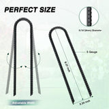8 Inch Rebar Stakes Heavy Duty, 10 Pack Garden Stake U-Hook, Electrostatic Rust Proof Metal Stakes for Tent, Landscape,Outdoor Decorations, Fabric Ground Cover, Tube Fixing
