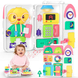 Montessori Toys for 1+ Year Old Girl Gifts, Busy Board Educational Toddler Toy Age 1-2, First Christmas 1st Birthday Gifts for 1+ Year Old Girl Boy