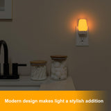 GE Sleeplite Night Lights Plug Into Wall, Dusk to Dawn Sensor, Ambient Lighting, Sleep Aid, Bathroom Décor, LED Lights for Bedroom, Apartment Essentials, Smart Home,86153, Amber, 4 Pack