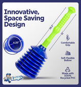 Luigi's Sink Plunger Kitchen - Sink Plunger Bathroom - Drain Bathtub or Shower - Small and Powerful Clog Remover - Commercial Style "Plumbers Plungers" with Large Bellows - Blue - Small