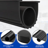 DGSL Garage Door Seals Bottom Rubber Weather Stripping Kit Seal Strip Replacement, Weatherproof Threshold Buffering Sealing Rubber 5/16 Inch T Ends (20 FT, Black, U+O)