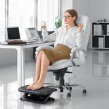 HUANUO Foot Rest for Under Desk at Work, Adjustable Footrest with Massage Texture and Roller, Ergonomic Foot Stool with 3 Height Position, 30 Degree Tilt Angle Adjustment for Home, Office