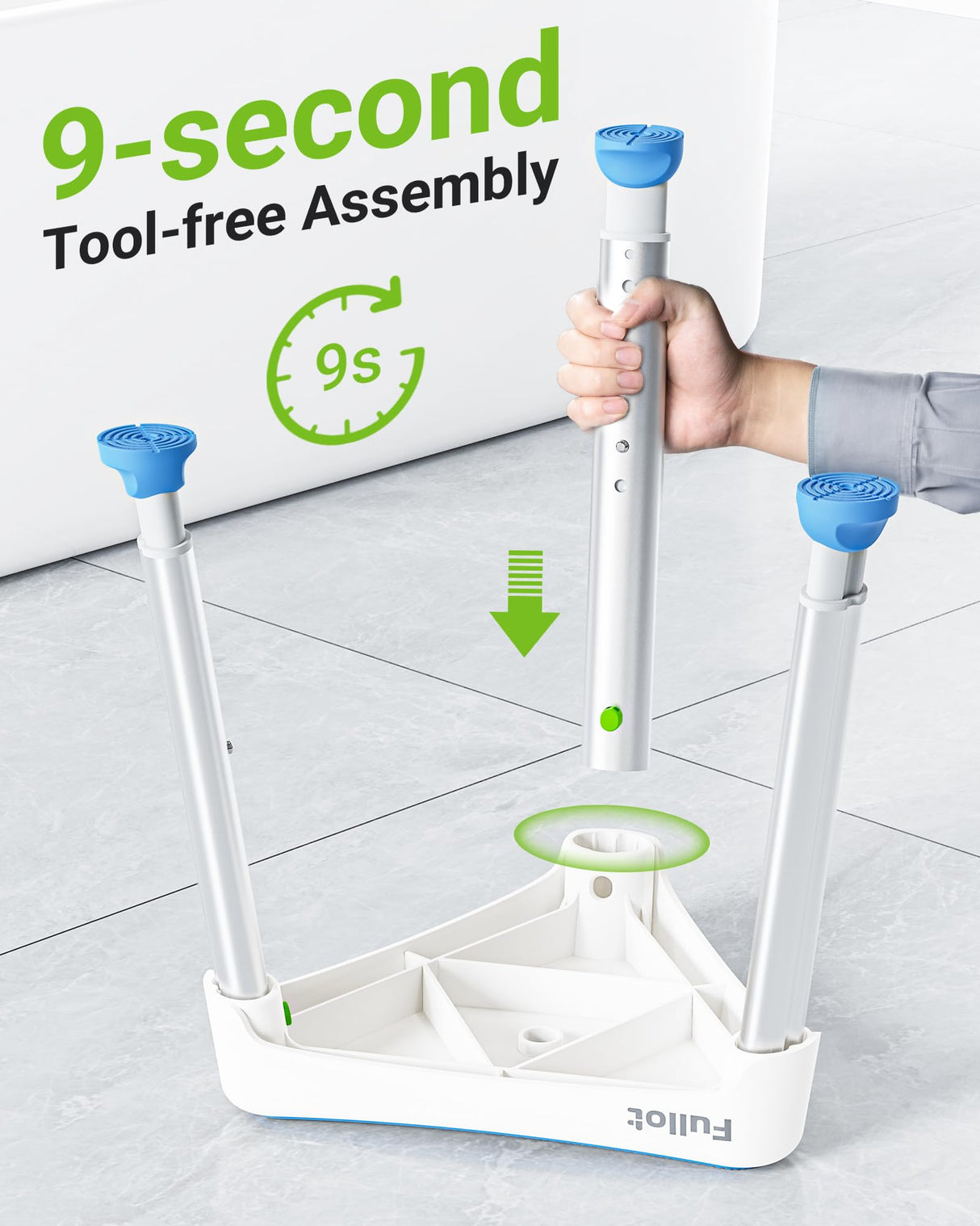 Space-Saving Triangular Shower Chair for Inside Shower with EVA Pad, 400 lbs Adjustable Shower Chair for Elderly and Disabled, Non-Slip Shower Seat, Bath Chair for Tub, Tool-Free, FSA/HSA Eligible