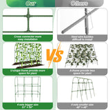 Cucumber Trellis for Raised Bed 51 x 50 Inch U-Shape Garden Trellis for Climbing Plants Outdoors Metal Garden Cucumbers Arch Trellis, Cucumber Plant Support for Tomato, Pea, Zucchini, Vine Flower