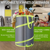 Altdorff Resuable Leaf Bag 2 Pack, Collapsible Trash Can for Camping, Garden Waste Bag Pop Up, 120L Large Yard Waste Container with Drain Holes and Drawstrings for Windy Days