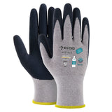 KAYGO Work Gloves for Women KGE19L Eco Friendly Gloves with Breathable Rubber Coated, 12 Pairs,medium,grey