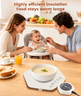 Warming Mat for Food, Silicone Hexagonal Design Electric Warming Tray, Fast Heating, Freely Combined, 4 Temperature Settings, Food Heating Pad Suitable for Parties Gatherings Home Daily Use (2)