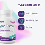 Houston Enzymes - Zyme Prime - 90 Capsules - Digestive Enzymes Women & Men Enzyme, Digestion for Carb, Fat & Protein Breakdown, Helps Intolerances, Bloating & Gas, Digestive Health Supplement
