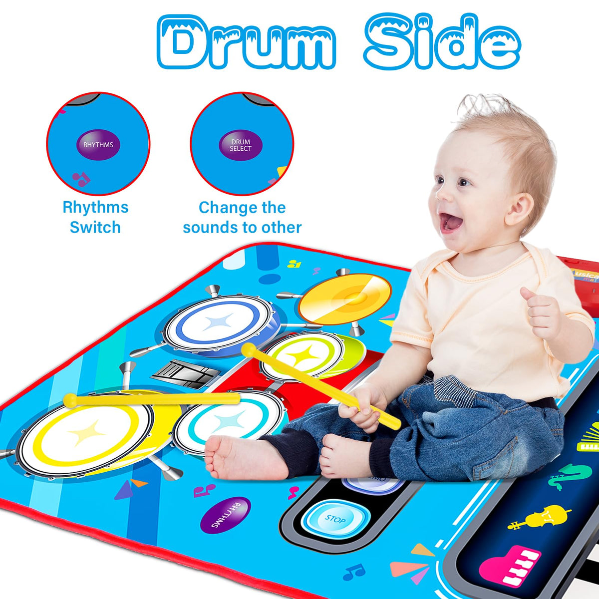 Baby Toys for 1 Year Old: 2 in 1 Baby Musical Mat Toddler Toys Age 1-2