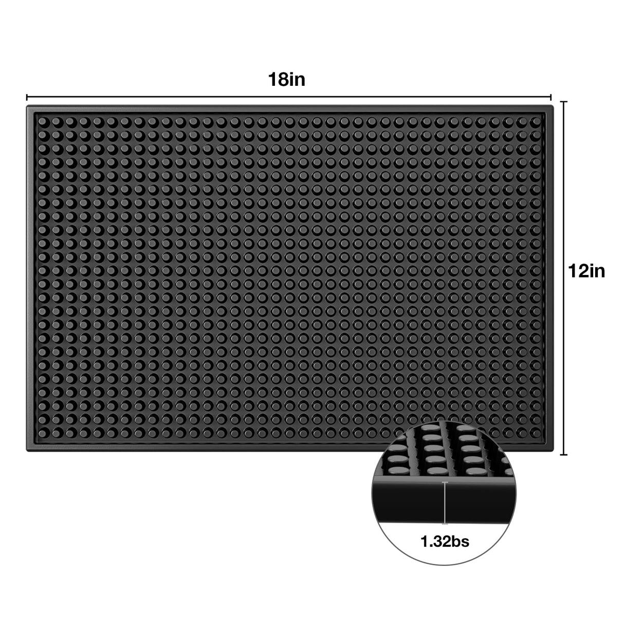 PEAKCLOUDS Bar Mat for Home Bar | Bar Drink Mat for Countertop and Table Top, Easy Clean (2, 18" x 12")