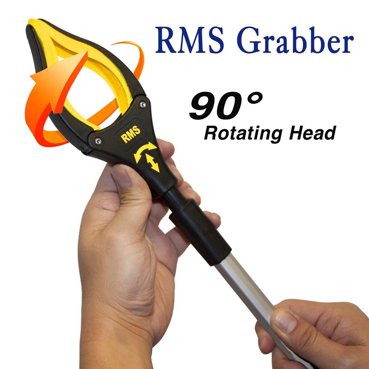 RMS 2-Pack 32 Inch and 19 Inch Grabber Reacher with Rotating Jaw - Mobility Aid Reaching Assist Tool