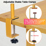 JEBUTU Over The Table Rod Stand with Clamps Adjustable 47"-98" Length 30"-43" Height Gold Table Arch Stand Hanging for Decoration Flowers Display Wedding Birthday Party Halloween Christmas