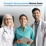 Shower Chair for Inside Shower - 500 lbs Heavy Duty Bath Bench Seat | FSA/HSA Eligible | Adjustable Height | Tool-Free Assembly Bathtub Stool for Elderly, Seniors and Disabled