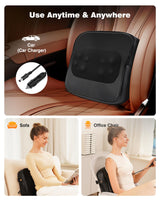 Back Massager with Heat, FSA HSA Eligible, Shiatsu Neck Massagers Deep Tissue Kneading Massage Pillow for Lower Back Leg Shoulder, Lumbar Support Pillow for Office Chair, Gifts for Mom Dad Women Men