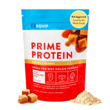 Equip Foods Prime Protein Powder | Clean, Grass Fed Beef Protein Isolate | Carnivore Protein Powder | Paleo, Keto Friendly | Gluten, Dairy Free | 30 Servings, Salted Caramel
