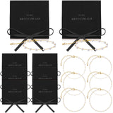 Quelay 16 Pcs Pearl Bridesmaid Bracelet Gift,Black, Gold;Bow Tie