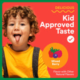 SmartyPants Kids Fiber & Veggies: Prebiotic Fiber Gummies for Kids, Fiber Supplement with Inulin, Organic Green Veggie Blend, Vegan, Gluten Free, Mixed Berry Flavor, 60 Count (30 Day Supply)