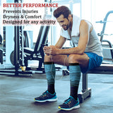 CHARMKING Compression Socks for Women & Men (8 Pairs) 15-20 mmHg Graduated Copper Support Socks are Best for Pregnant, Nurses - Boost Performance, Circulation, Knee High & Wide Calf (S/M, Multi 29)