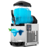 15L 4 Gal Commercial Margarita & Slushy Machine,650W 110V Frozen Drink Maker Smoothie Machine for Bar,Electric Large Slushie Machine with Self-Cleaning Mode,for Alcohol Beverage Cocktail Juice