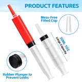 60 Pack Jello Shot Syringes - 30ml/1oz Plastic Syringe with Tip Cap for Liquid BPA-Free, Capacity Resuable Jelly Shot Suringes for Halloween Christmas Thanksgiving Party