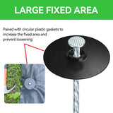 EISENSP 8 Inch Heavy Duty Landscape Stakes with Gasket Caps - 200 Sets Galvanized Spiral Garden Spikes Kit for Securing Weed Barrier Fabric, Artificial Turf, Tent and More